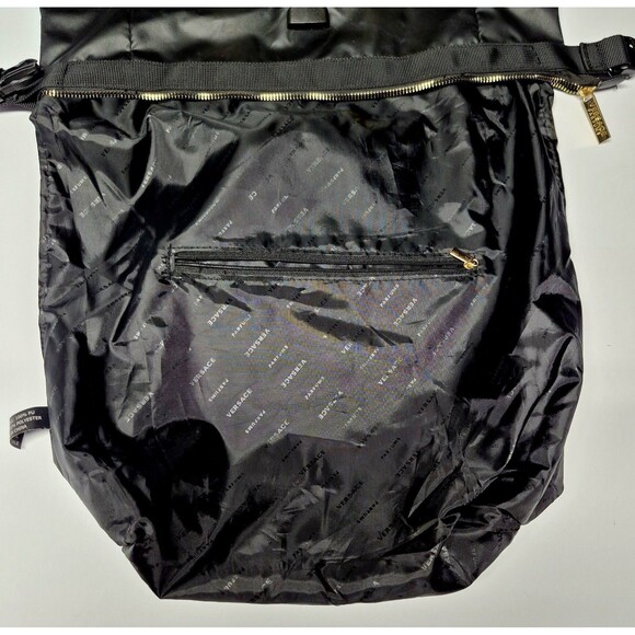 VERSACE Parfums Convertible Rider Backpack Shoulder Tote Bag Black Gold NWOT main image 16